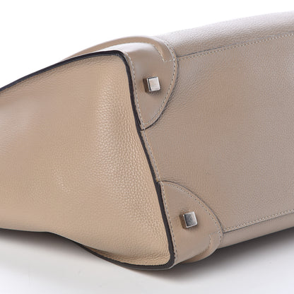 Celine Drummed Calfskin Mini Luggage Dune 8 of 9