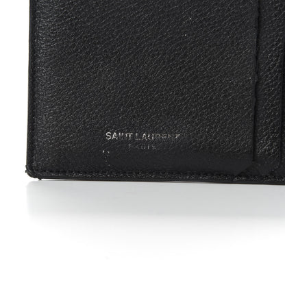 Saint Laurent Grained Calfskin 5 Fragments Zip Pouch Card Holder Black 3 of 7