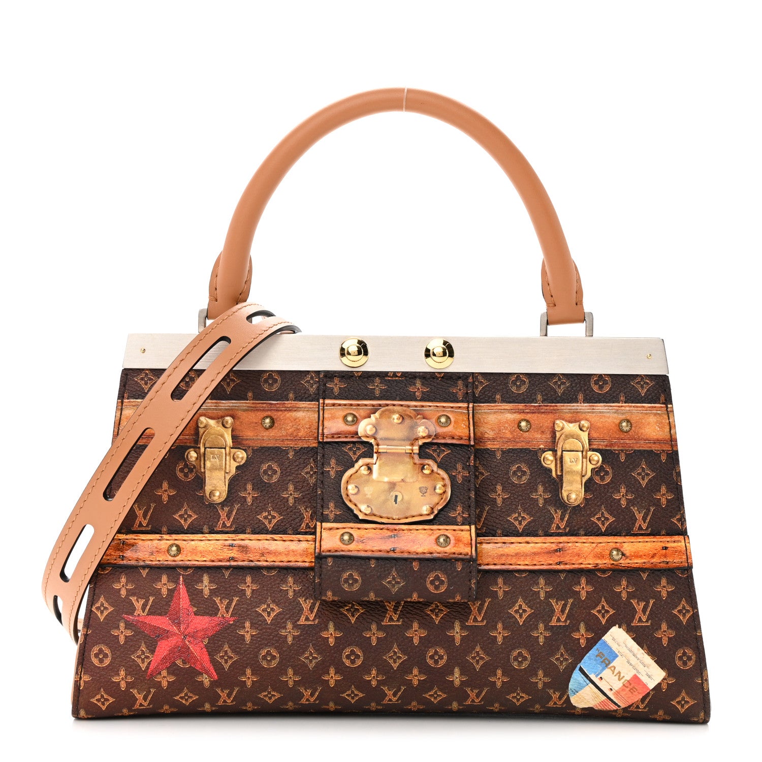 Louis Vuitton Calfskin Transformed Monogram Time Trunk Crown Frame Bag 1 of 12