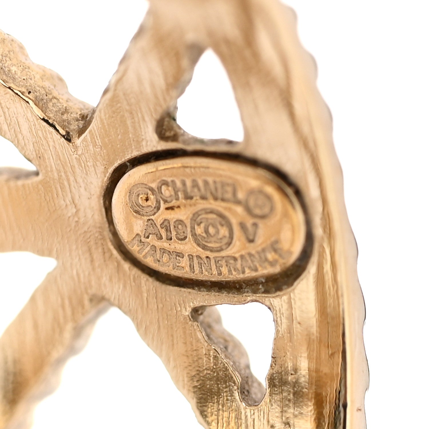 Chanel Pearl Chain CC Ring 56 7.5 Gold 4 of 4