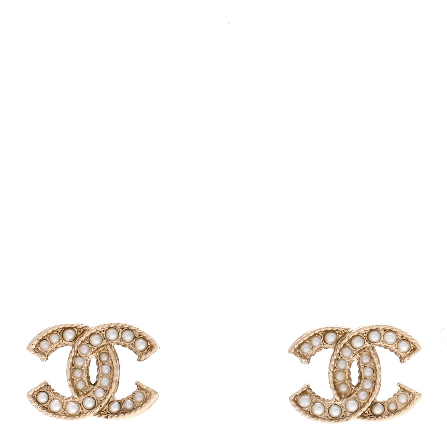 Pearl CC Earrings Gold