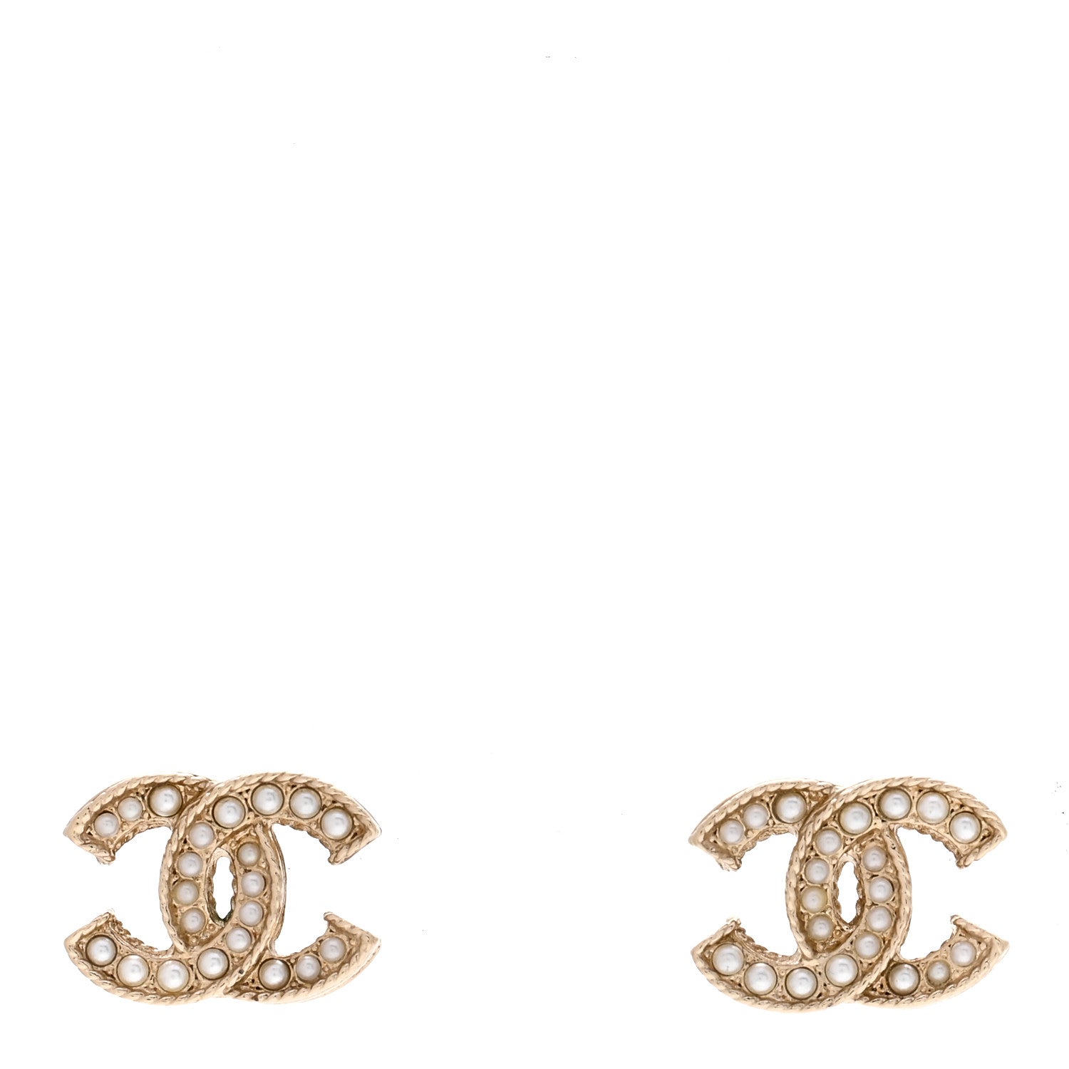 Chanel Pearl CC Earrings Gold 1 of 4