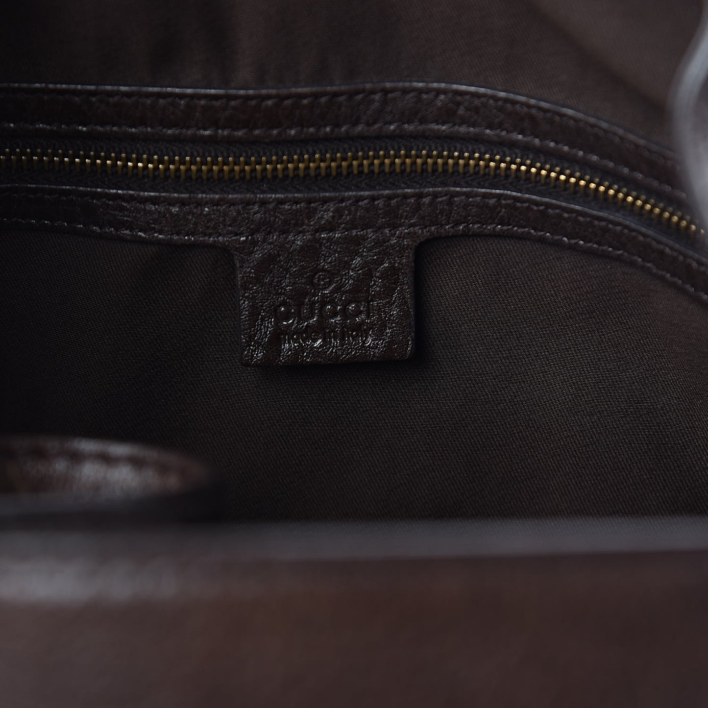 Monogram Medium Interlocking Icon Shoulder Bag Dark Brown