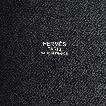 Hermes Epsom Tressage De Cuir Picotin Lock 18 PM Bleu Indigo Black Terre Battue 6 of 9