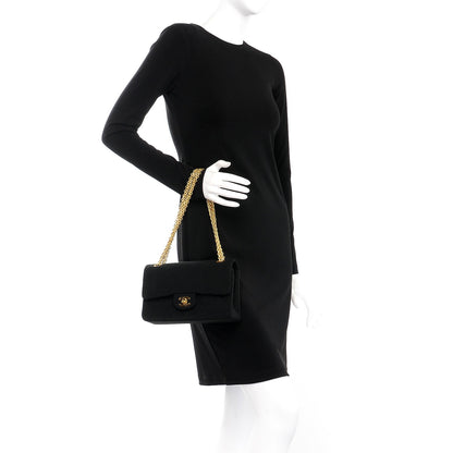 Chanel Jersey Quilted Small Double Flap Black 3 of 10
