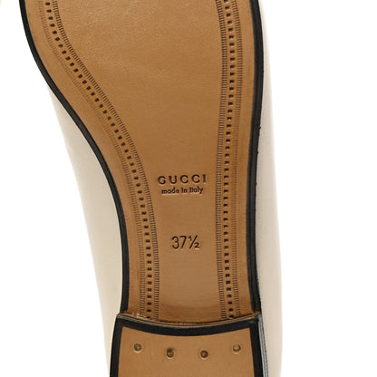 Gucci Lambskin Womens Brixton Horsebit Loafers 37.5 Mystic White 6 of 9