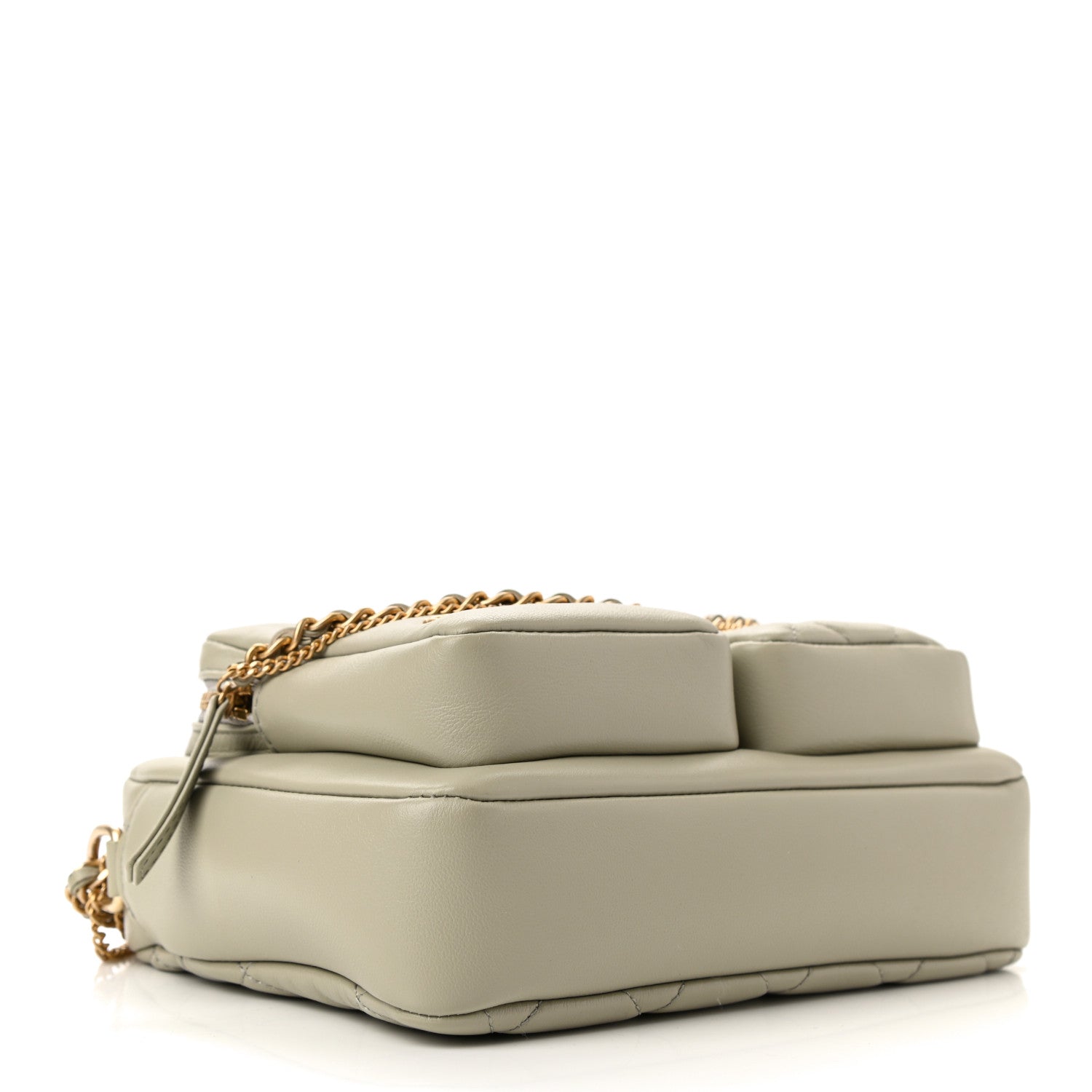 Chanel Calfskin Quilted Small Camera Case Grey 4 of 10