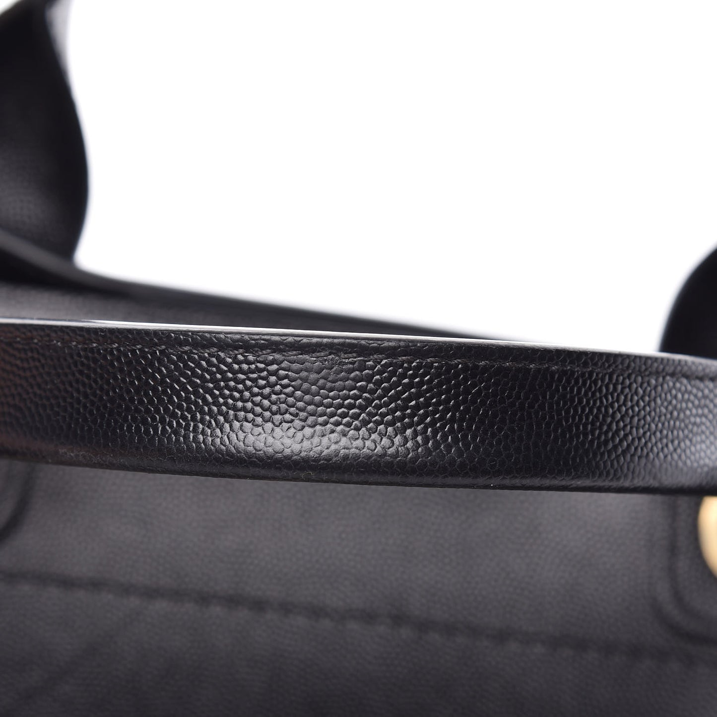 Caviar Medium Studded Deauville Tote Black