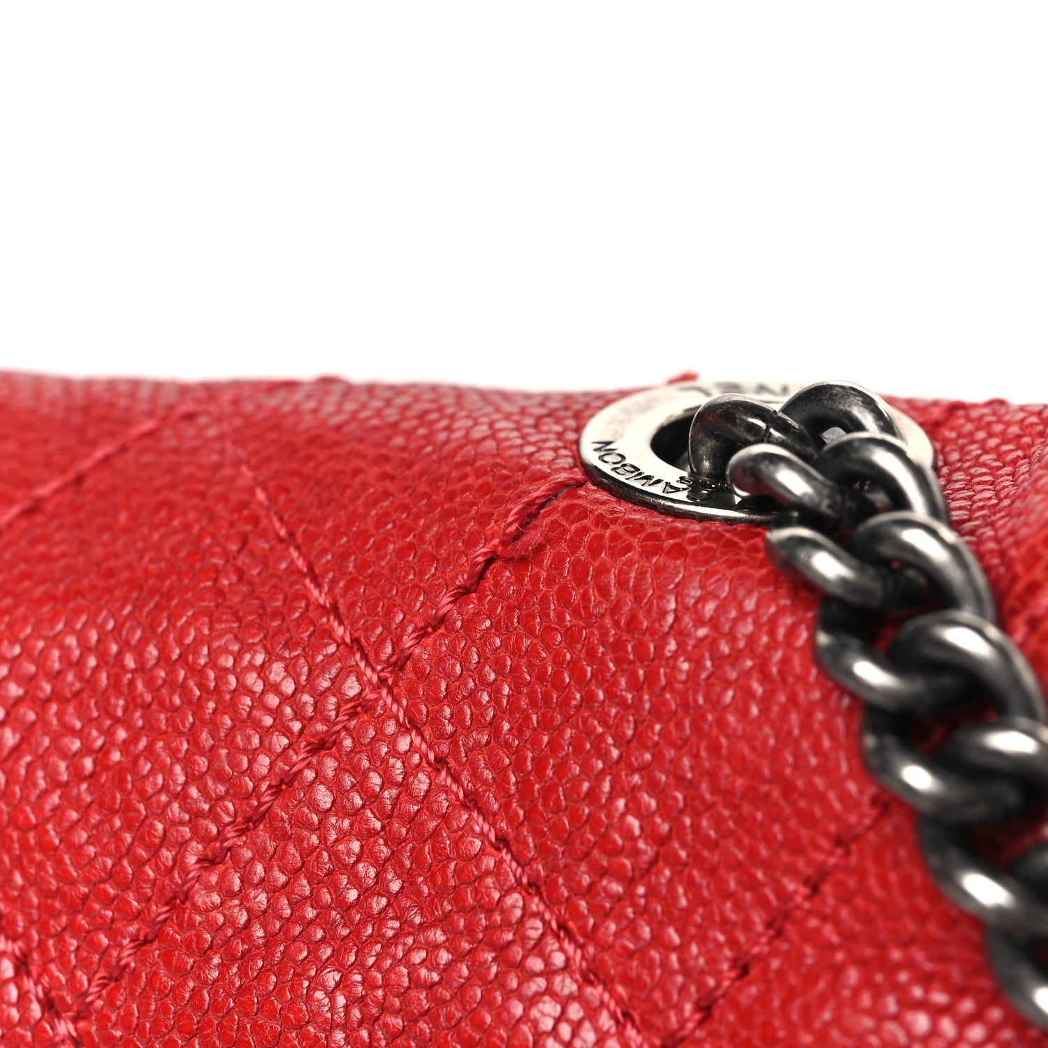 Chanel Caviar Quilted Mini Simply CC Flap Red 13 of 14