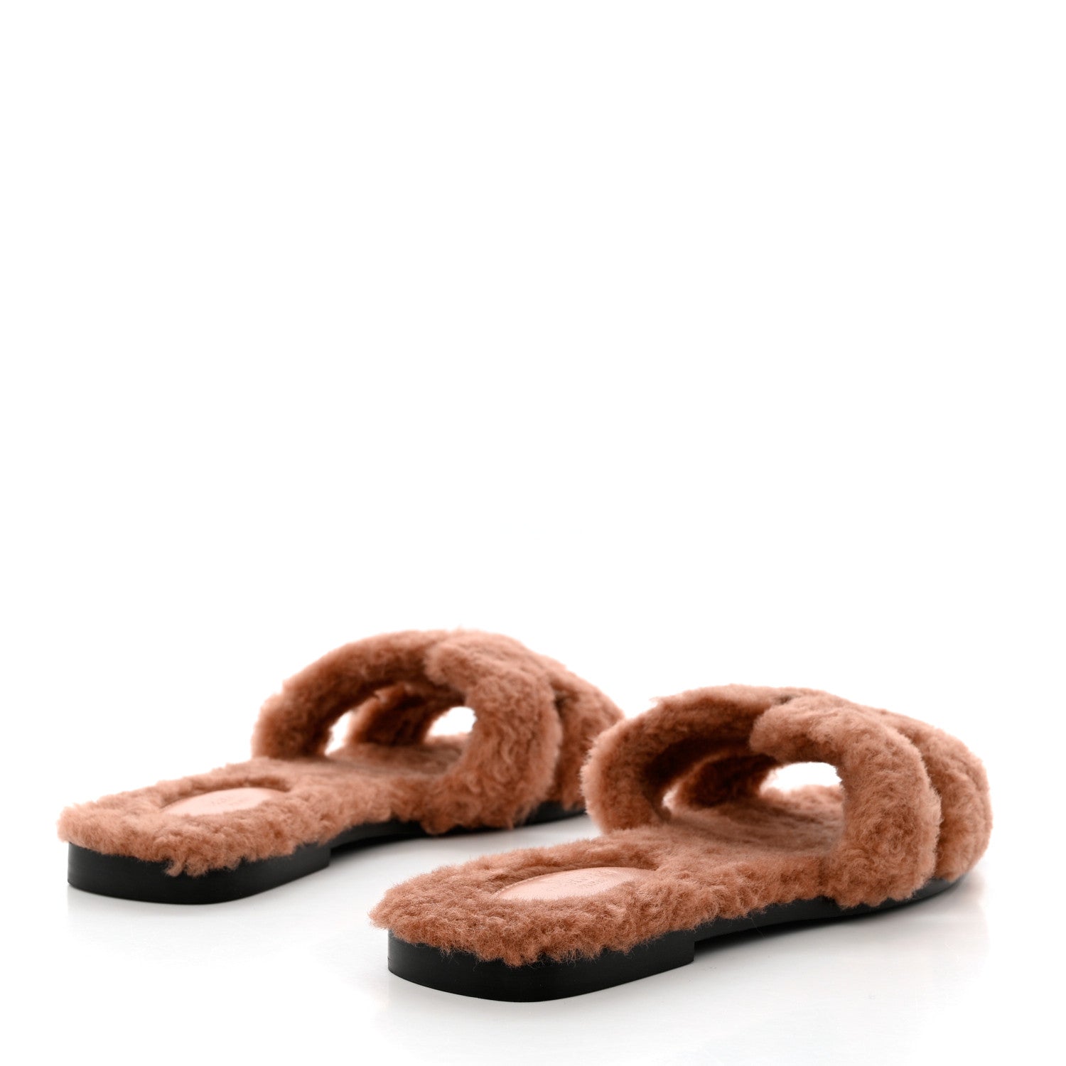 Hermes Woolskin Oran Sandals 39 Rose Aube 4 of 8