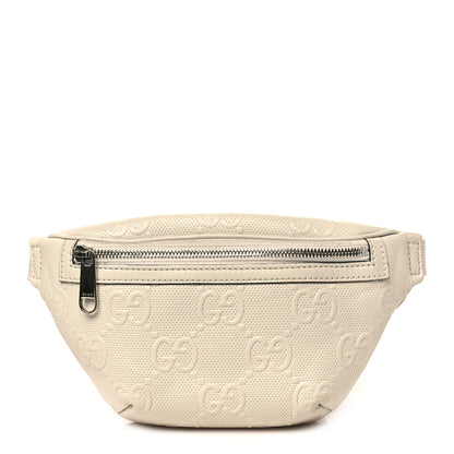 Gucci Calfskin GG Tennis Embossed Belt Bag Mystic White 1 of 12