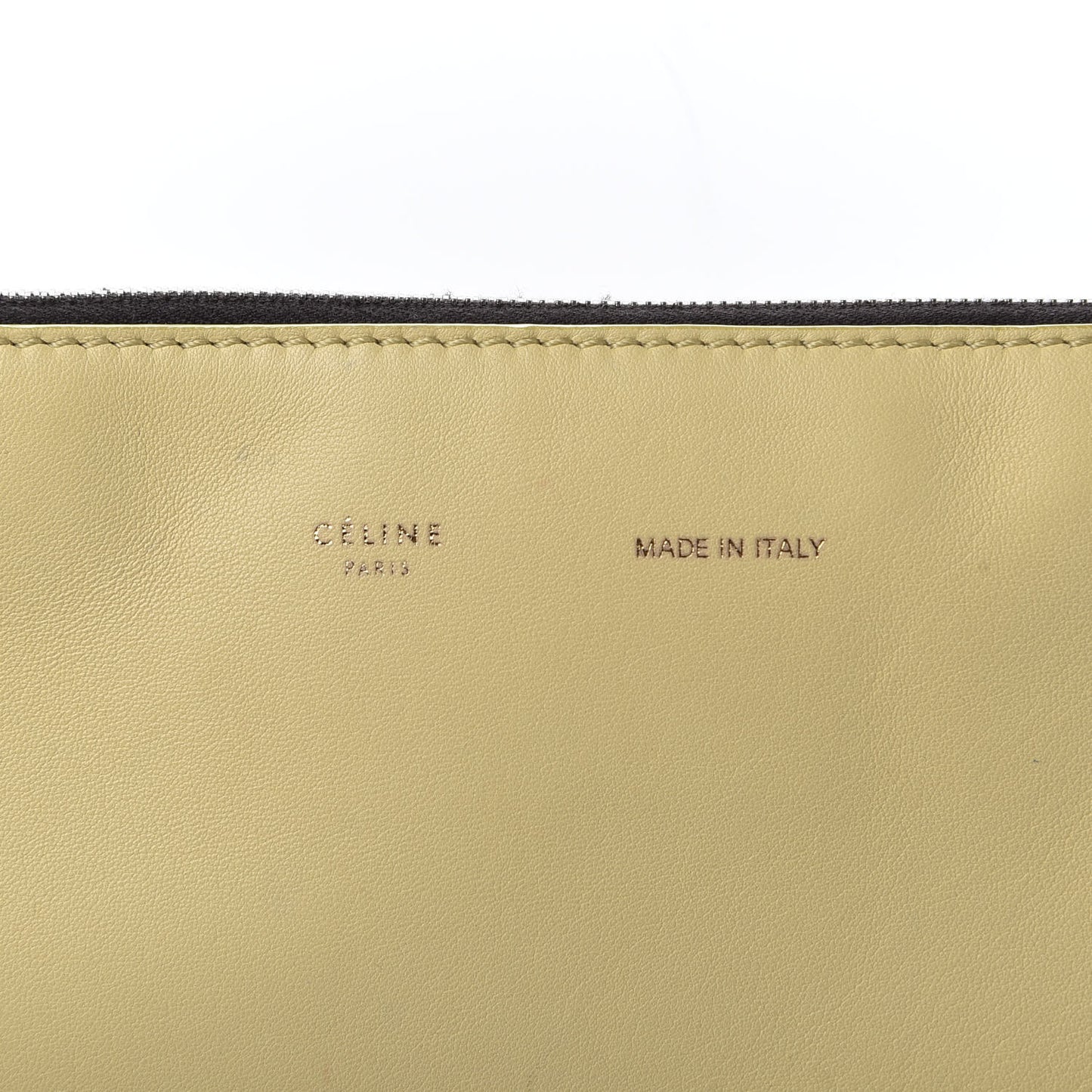 Lambskin Soft Trio Zipped Bag Vanilla