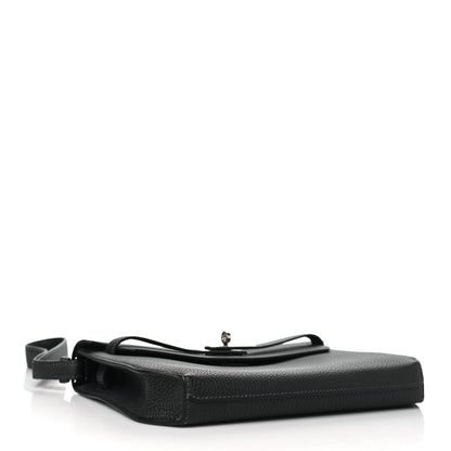 Hermes Togo Kelly Depeches 25 Pouch Black 4 of 11