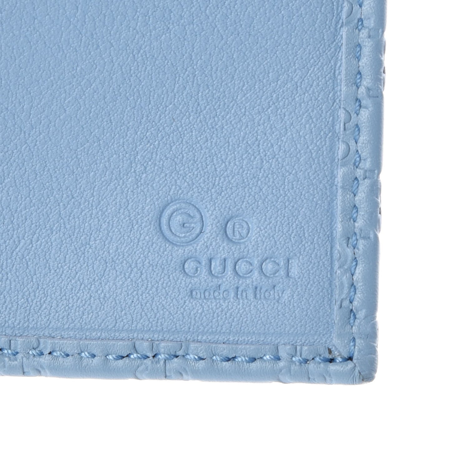 Soft Microguccissima Continental Wallet Mineral Blue