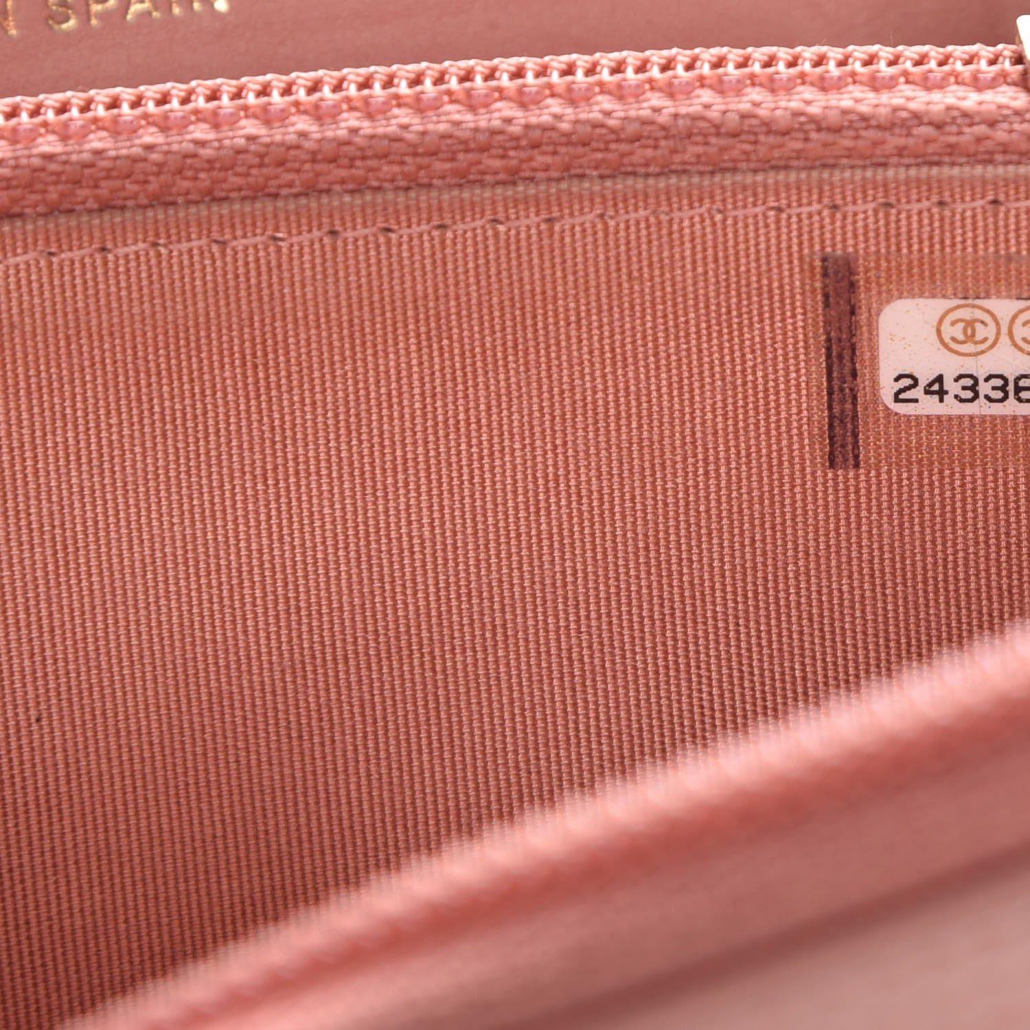 Chanel Caviar Quilted Boy Small Zip Around Wallet Pink 8 of 9