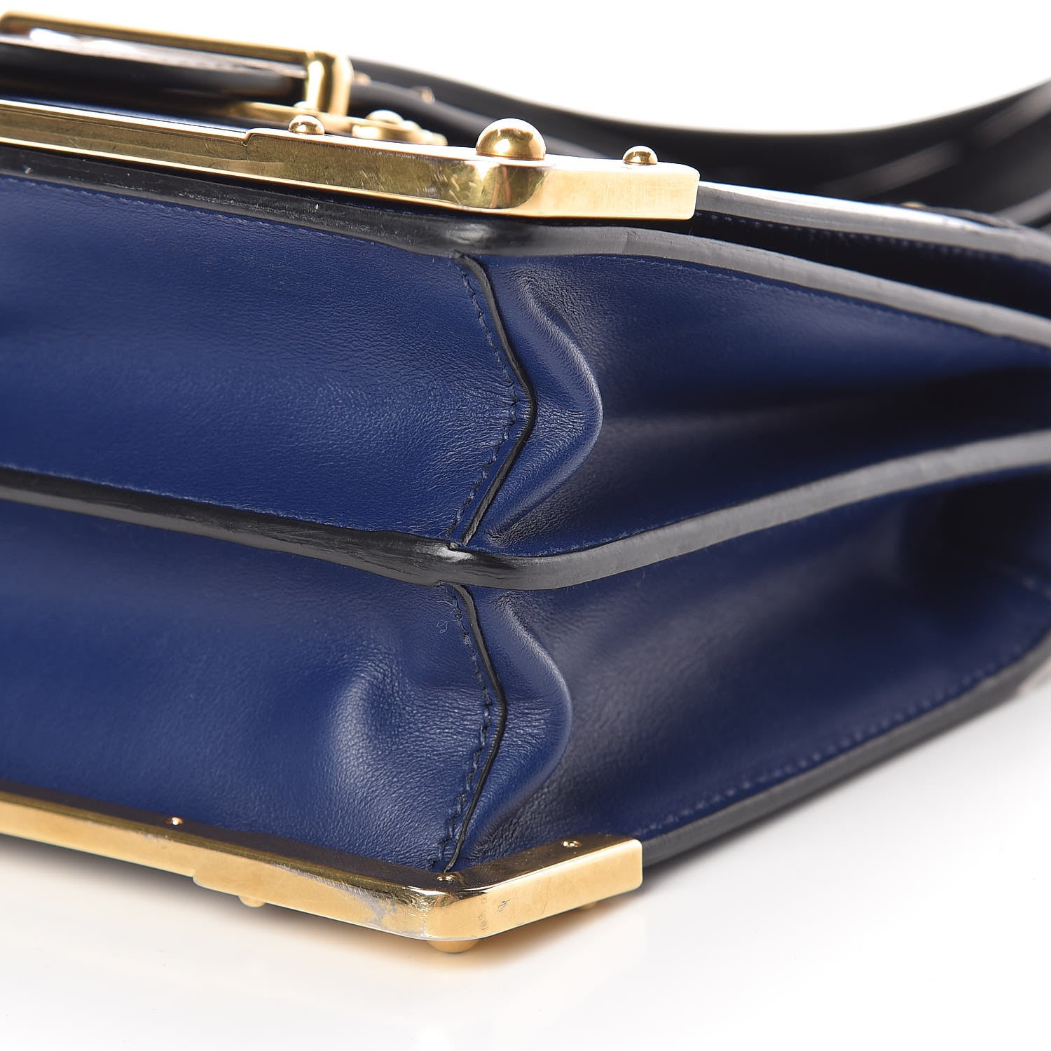 Prada City Calf Saffiano Cahier Bag Inchiostro Black 9 of 9