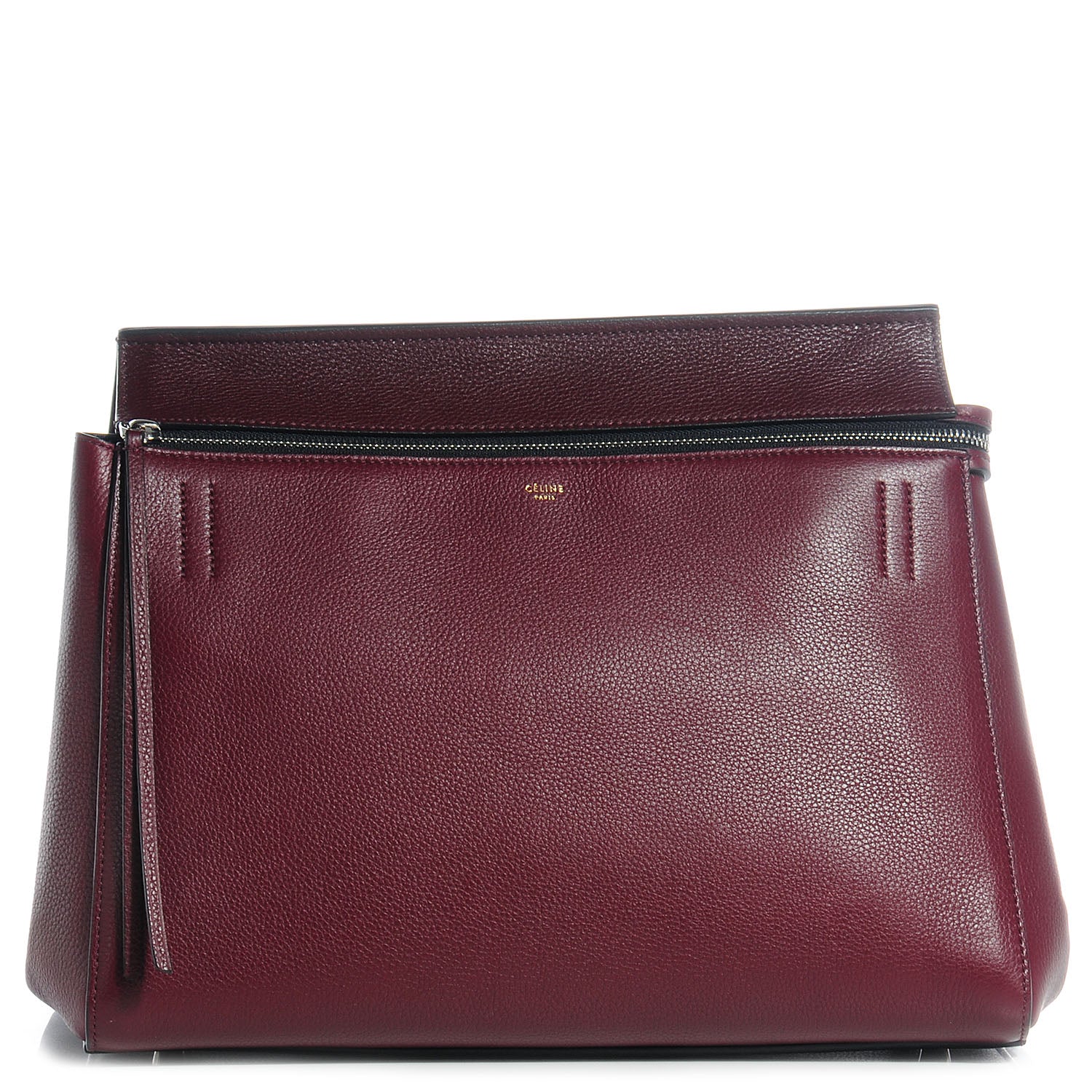 Celine Grained Calfskin Medium Edge Shoulder Bag Blood 1 of 9