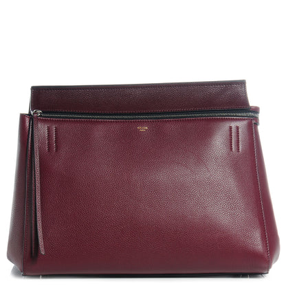 Celine Grained Calfskin Medium Edge Shoulder Bag Blood 1 of 9