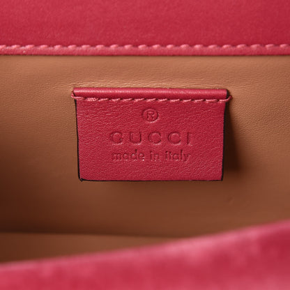 Gucci Velvet Crystal Mini Bee Broadway Shoulder Bag Light Raspberry Rose 6 of 8