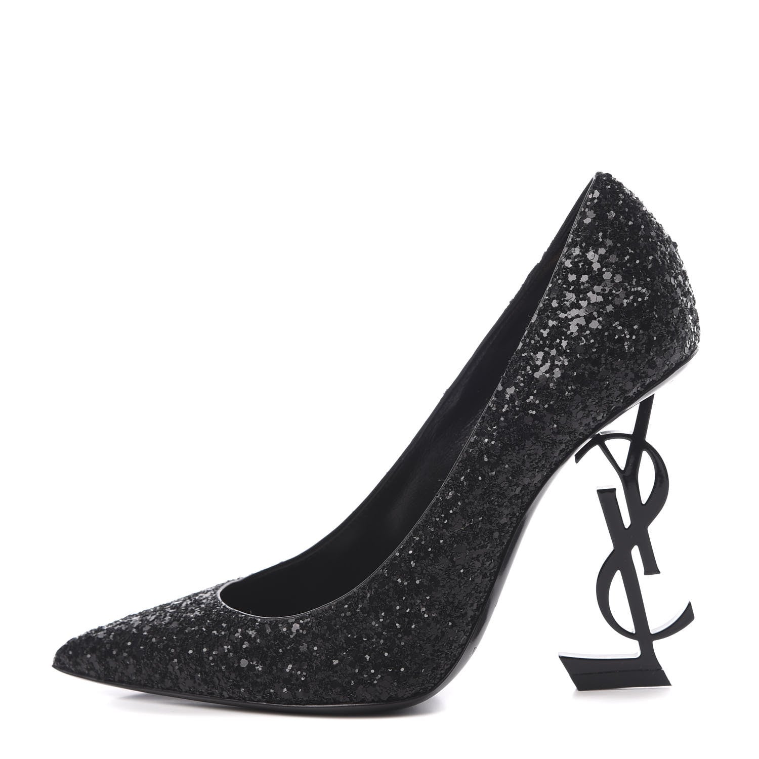 Saint Laurent Glitter Opyum 100 Pumps 35 Black 1 of 8