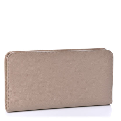 Prada Saffiano Metal Double Snap Travel Wallet Cammeo 3 of 8