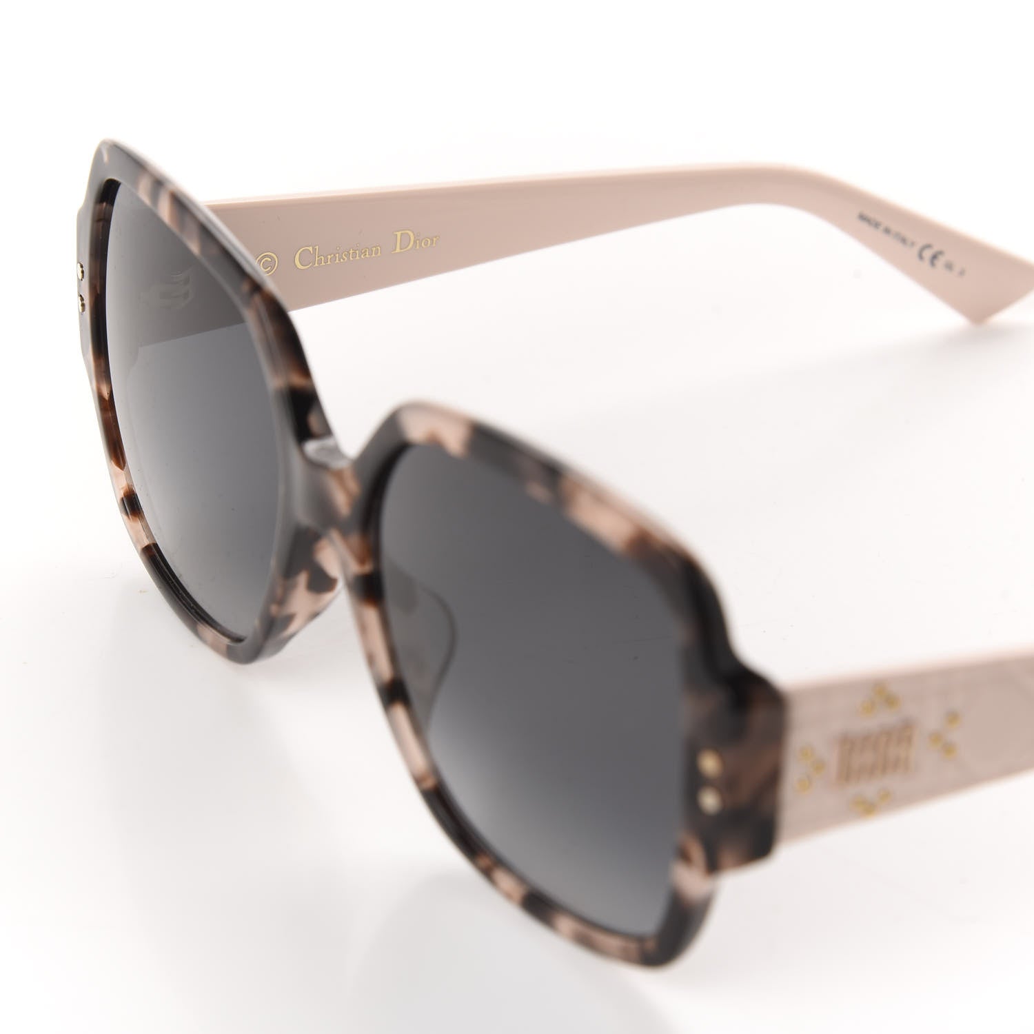 Christian Dior Acetate Cannage Lady Dior Studs 5F Sunglasses Tortoise Pink 6 of 9