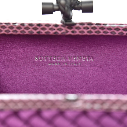 Bottega Veneta Satin Intreccio Impero Ayers Knot Clutch Orchid 6 of 6