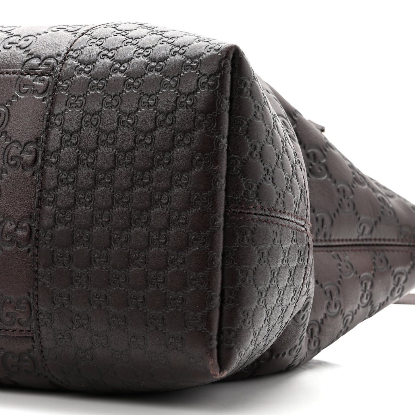 Guccissima Medium Bree Foldover Tote Chocolate