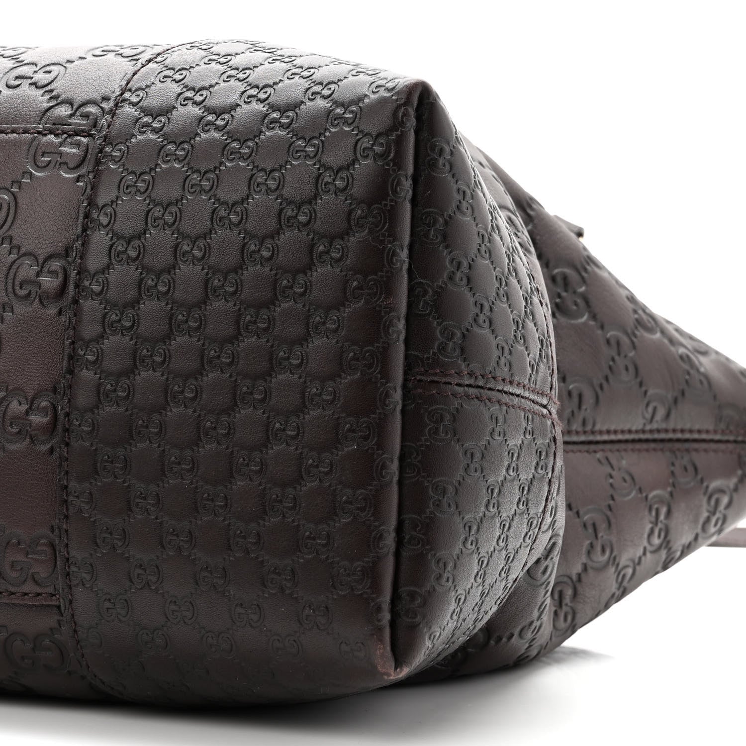Gucci Guccissima Medium Bree Foldover Tote Chocolate 10 of 10