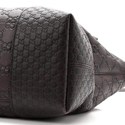 Gucci Guccissima Medium Bree Foldover Tote Chocolate 10 of 10
