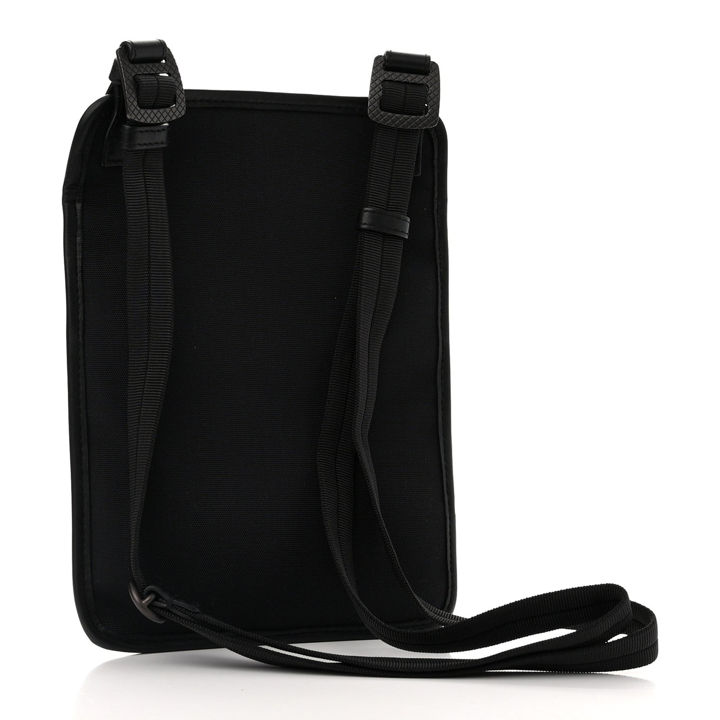 Nappa Intrecciato Nylon High Tech Crossbody Pouch Black