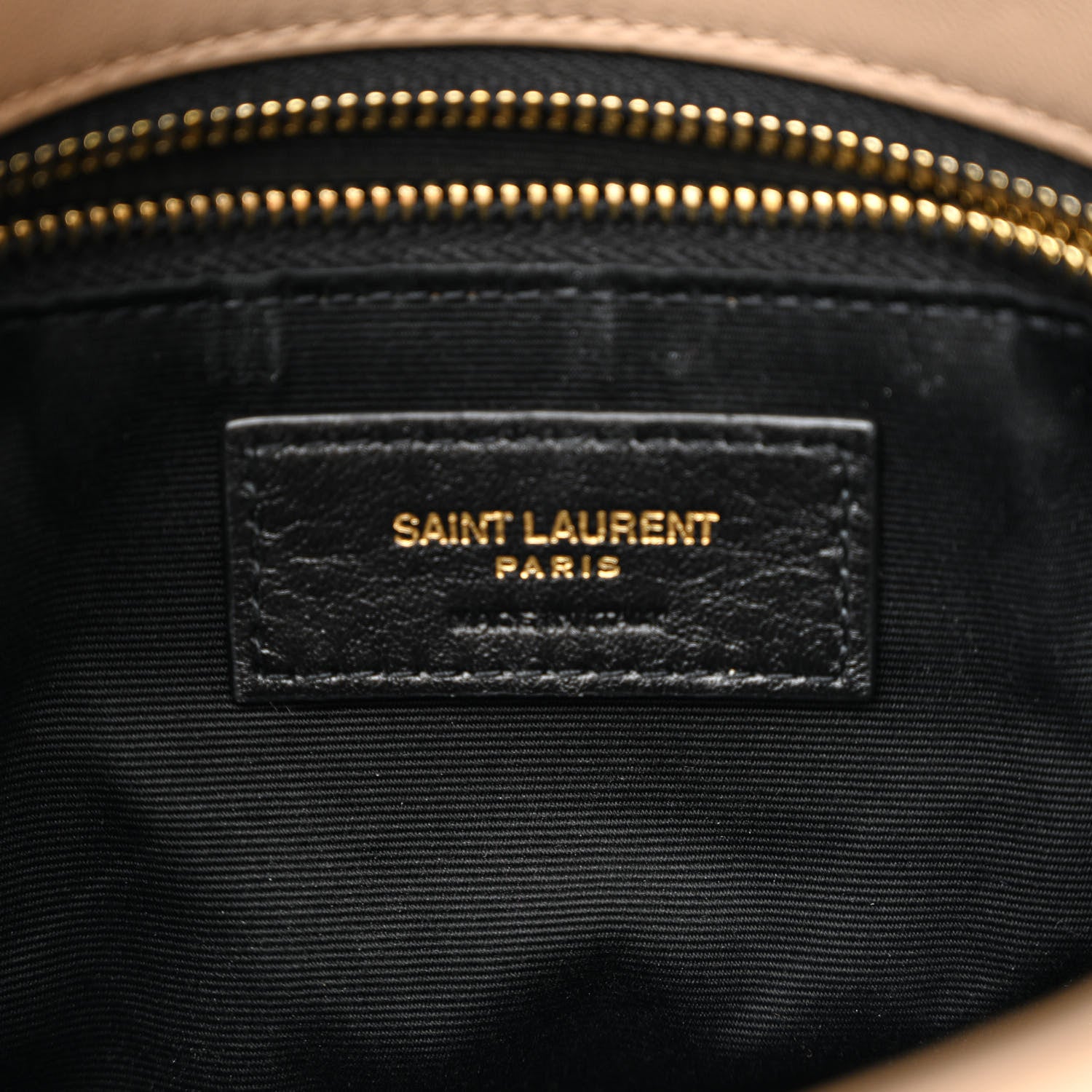 Saint Laurent Lambskin Quilted Toy Loulou Puffer Monogram Chain Satchel Dark Beige 6 of 10