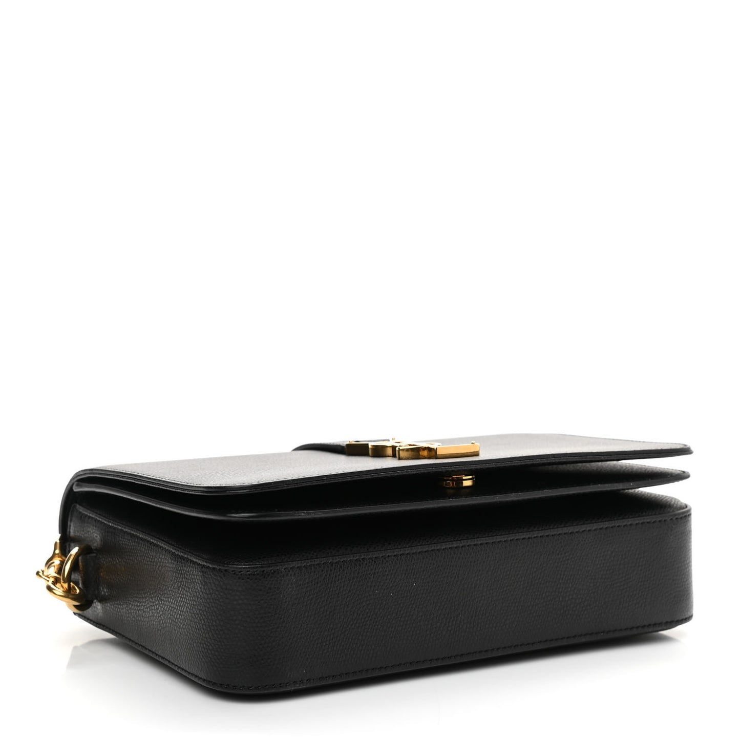 Textured Calfskin Medium Classic Monogram Universite Bag Black