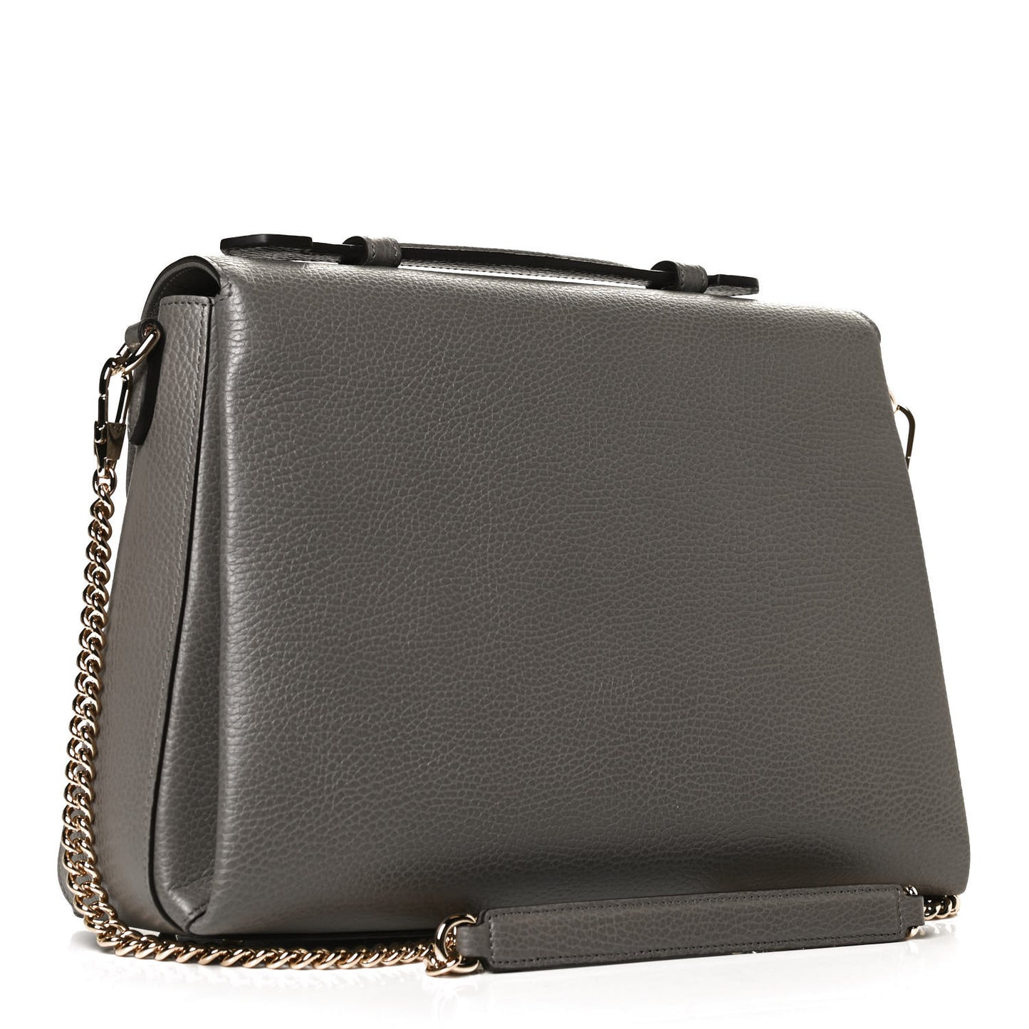 Dollar Calfskin Medium Interlocking G Top Handle Shoulder Bag Loess