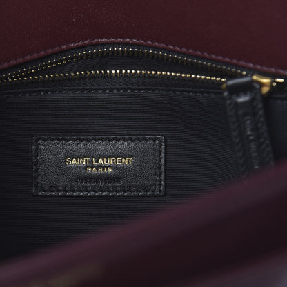 Saint Laurent Lambskin Quilted Mini Becky Chain Bag Burgundy 6 of 9