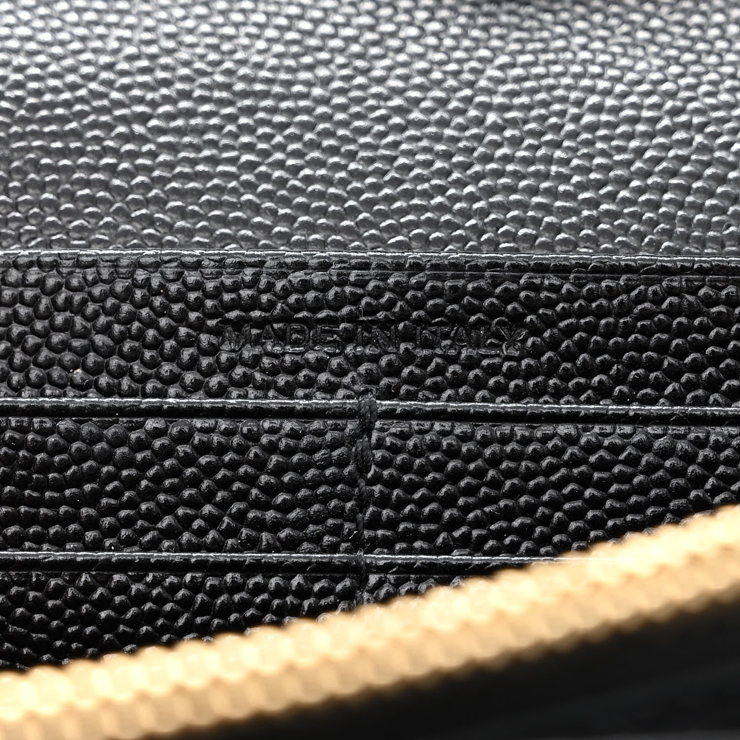 Saint Laurent Grain De Poudre Matelasse Chevron Monogram Chain Wallet Black 7 of 13