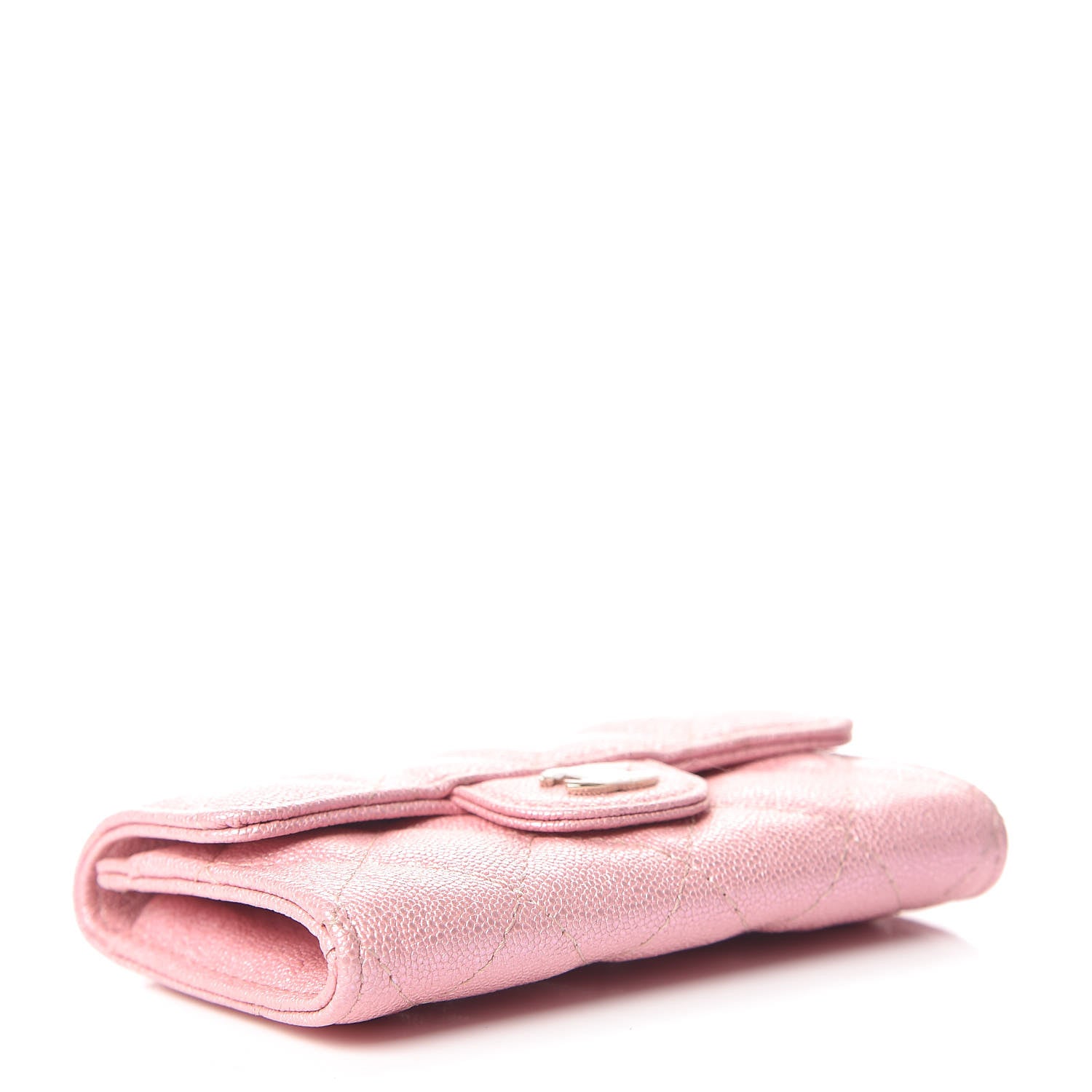 Chanel Iridescent Caviar Quilted Flap Card Holder Rose Pink 4 of 9