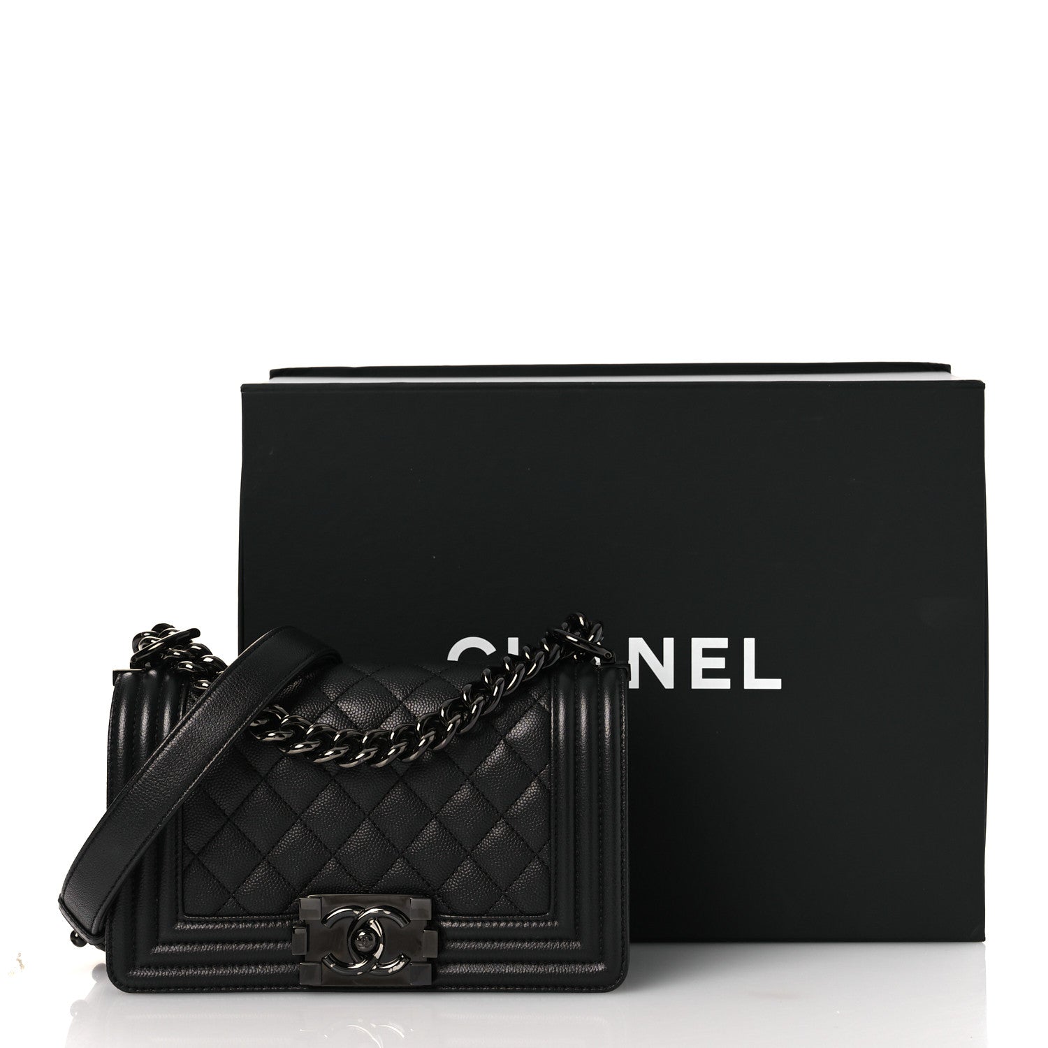 Chanel Caviar Quilted Small Boy Flap So Black 14 of 14