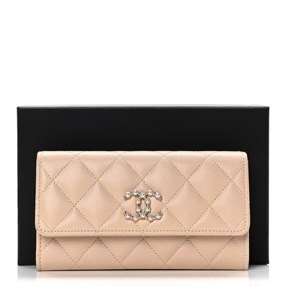 Chanel Caviar Pearl Quilted Coco Candy Wallet Beige 12 of 12