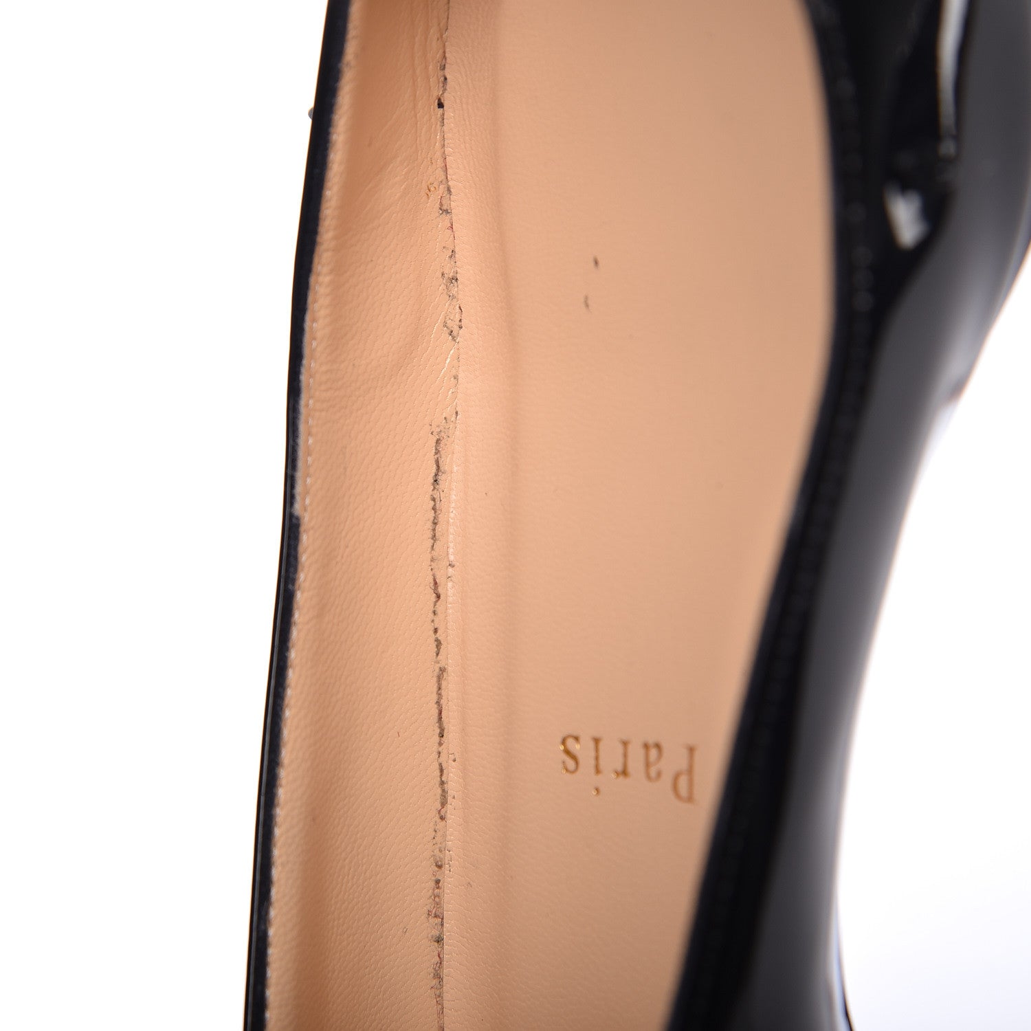 Christian Louboutin Patent Goldoflat Spikes Flats 35.5 Black 9 of 12