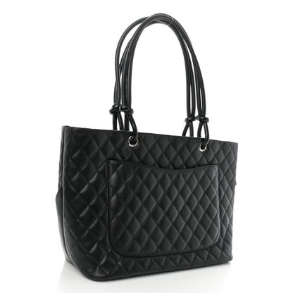 Chanel Calfskin Quilted Large Cambon Tote Black 3 of 10