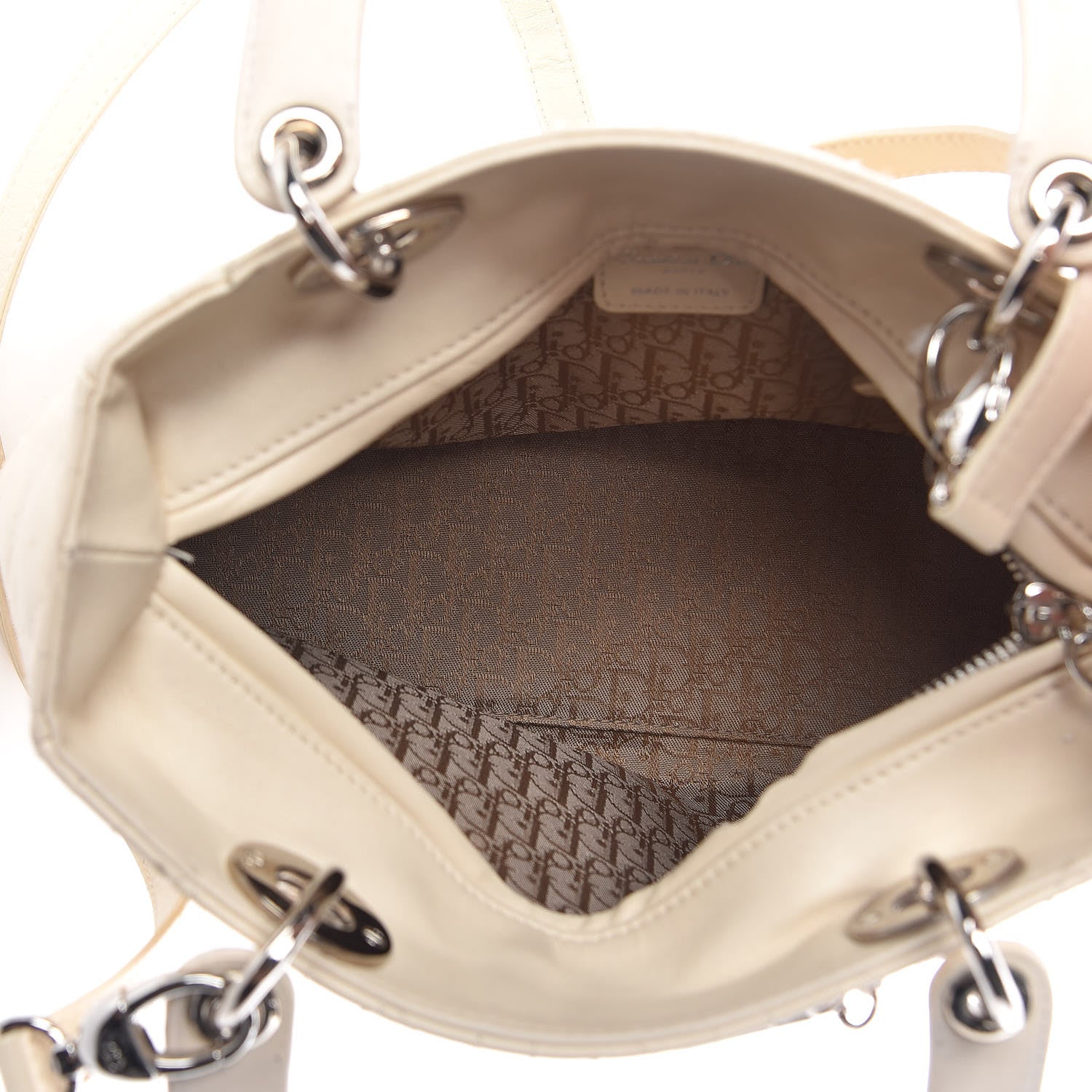 Christian Dior Lambskin Cannage Medium Lady Dior Light Beige 5 of 21