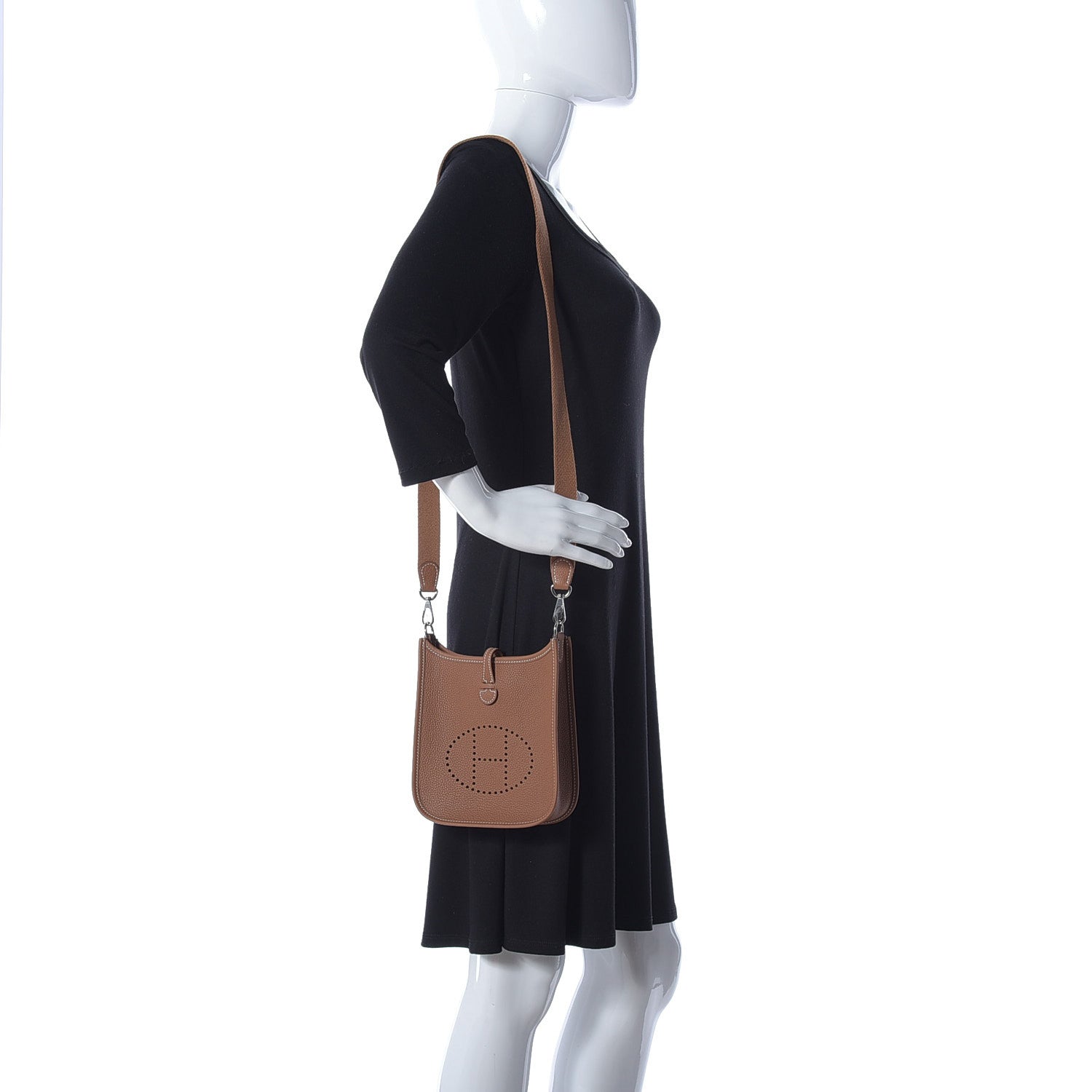Hermes Taurillon Clemence Evelyne TPM Gold 2 of 9