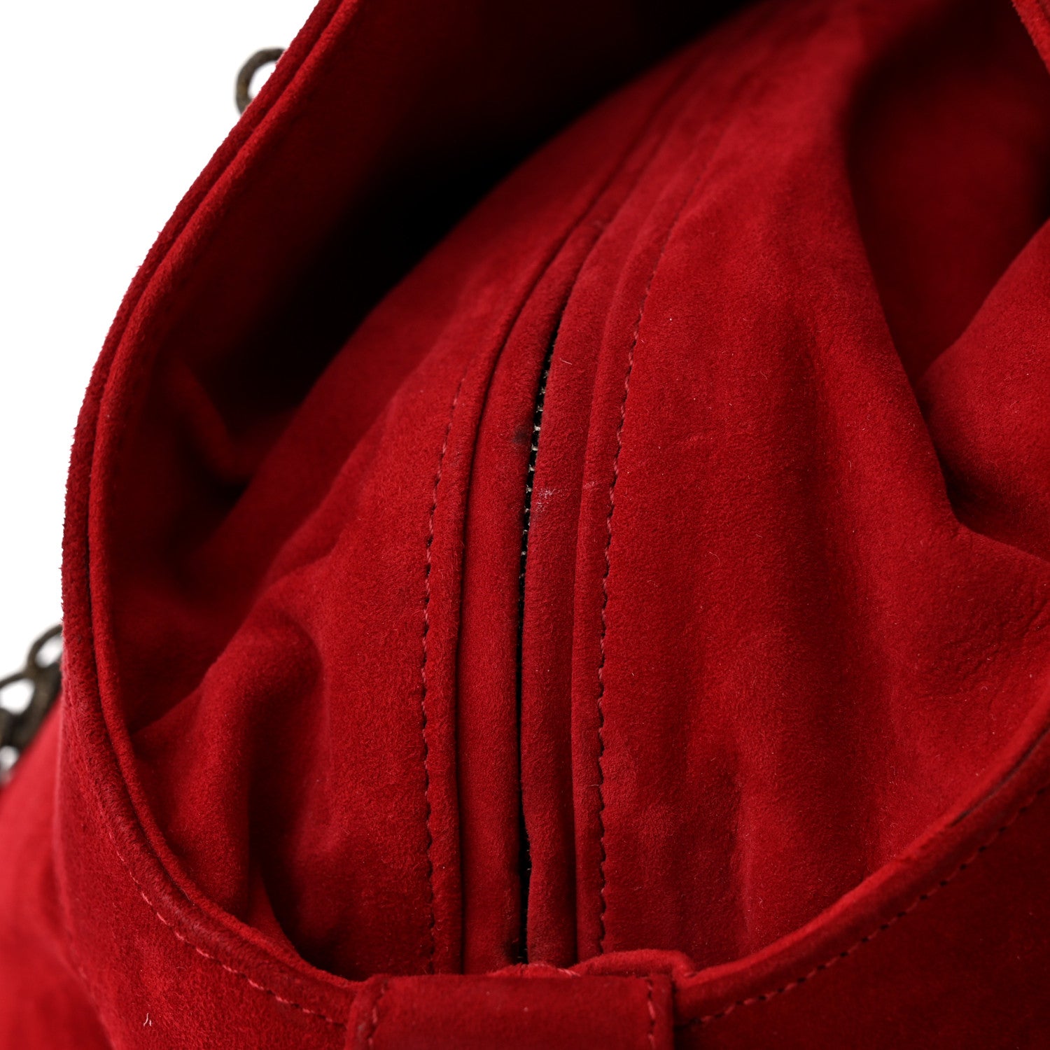 Christian Louboutin Suede Chain Shoulder Bag Red 10 of 11