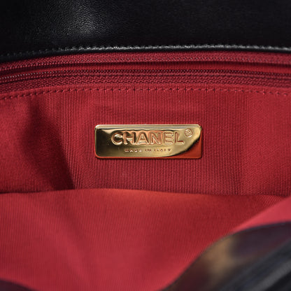 Chanel Goatskin Quilted Maxi 19 Flap Black 6 of 10