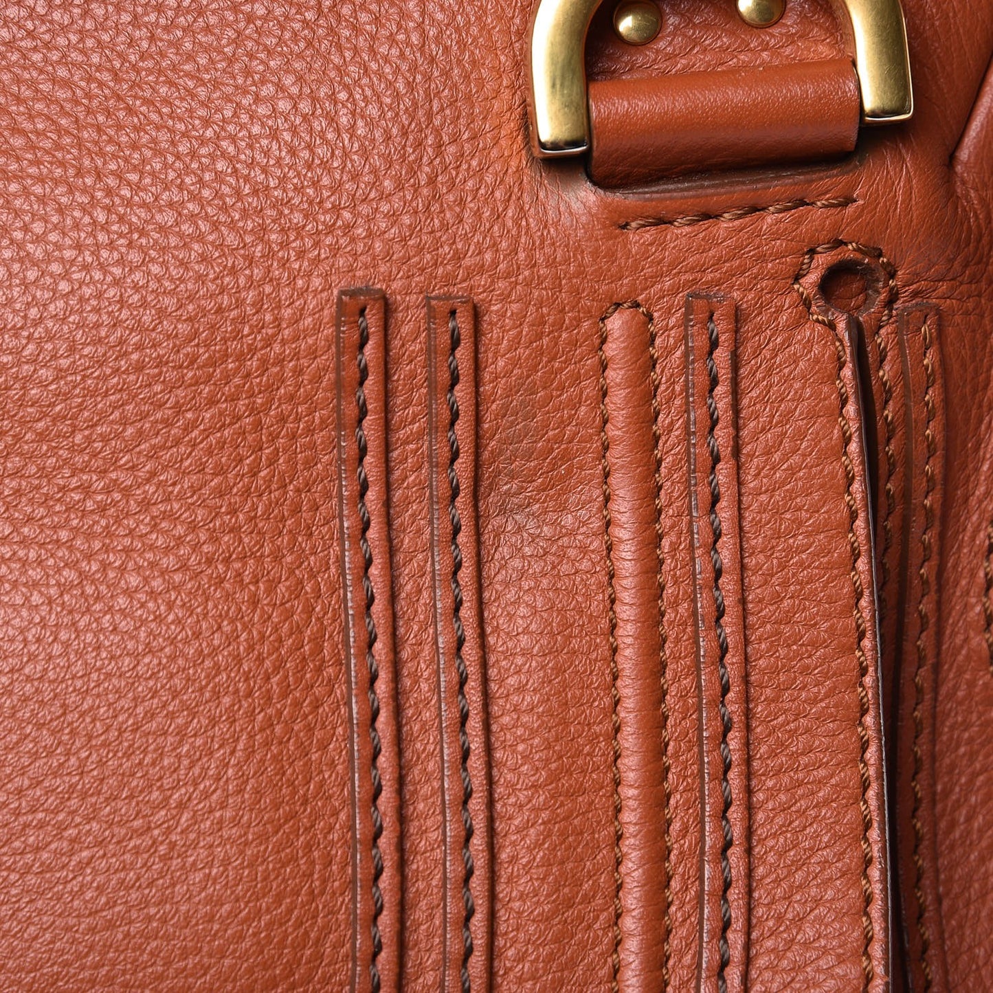 Calfskin Medium Marcie Satchel Tan