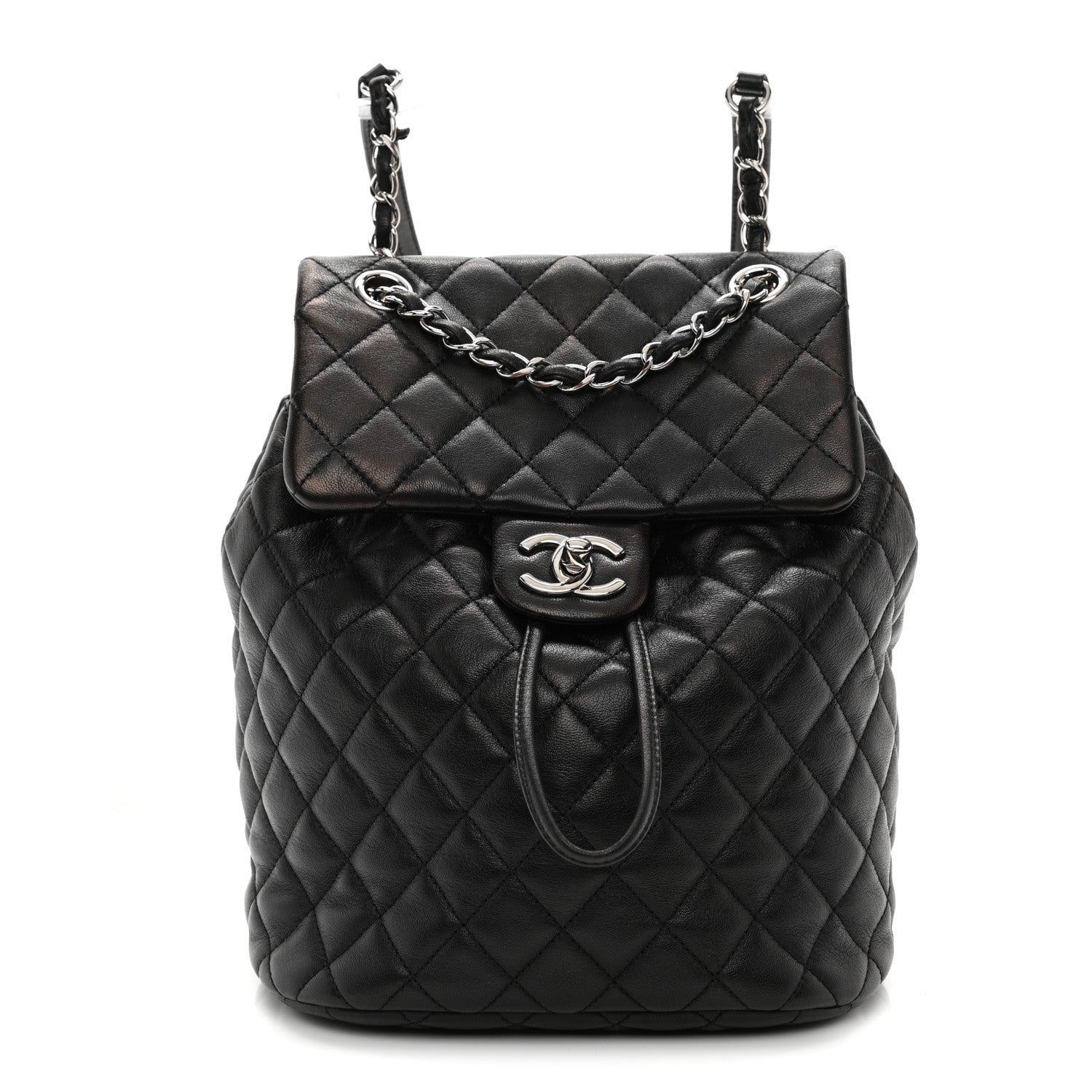 Chanel Calfskin Quilted Small Urban Spirit Backpack Black 1 of 11