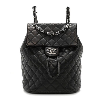 Chanel Calfskin Quilted Small Urban Spirit Backpack Black 1 of 11