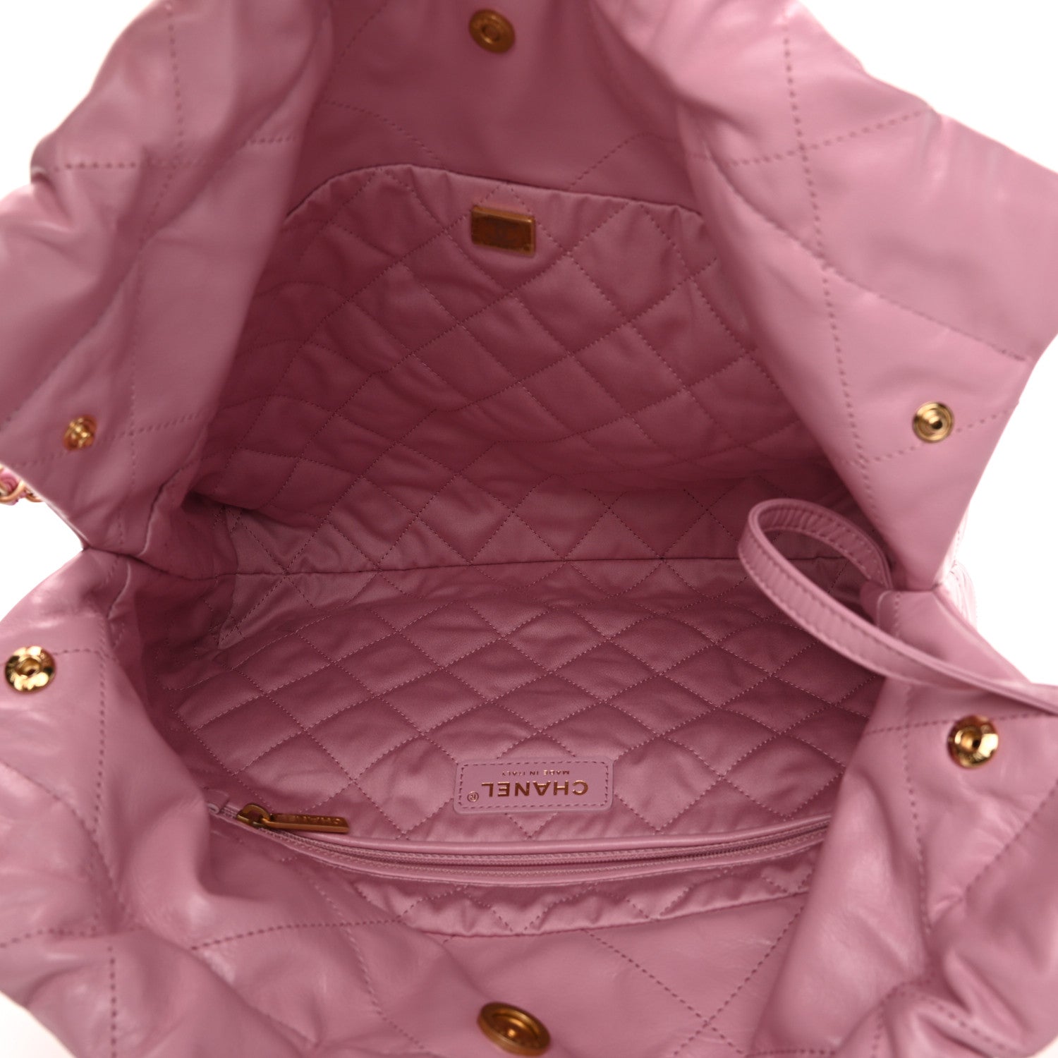 Chanel Shiny Calfskin Quilted Small Chanel 22 Pink 5 of 11