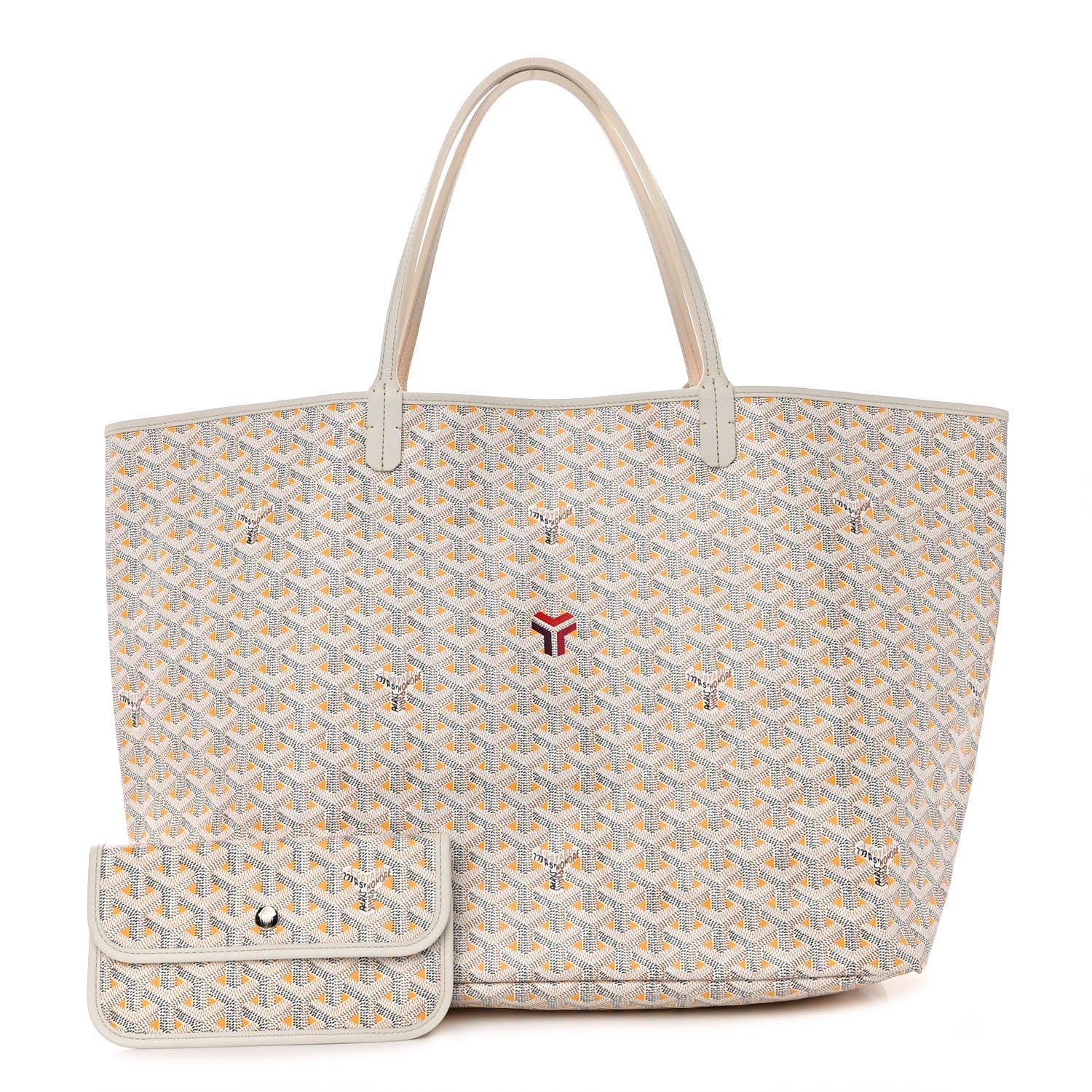 Goyard Goyardine Saint Louis Claire Voie GM White Yellow 1 of 12